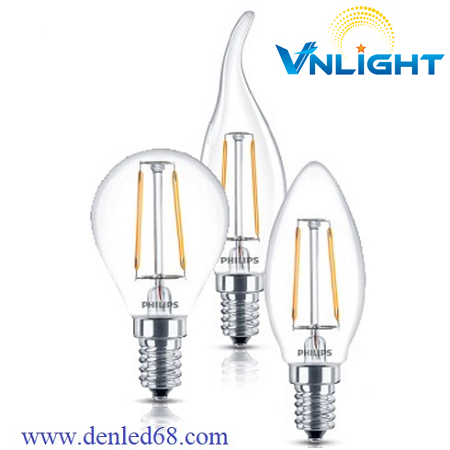 Đèn led bulb 2.3W E14 230V 250Lm BA35,B35,P45 Filament