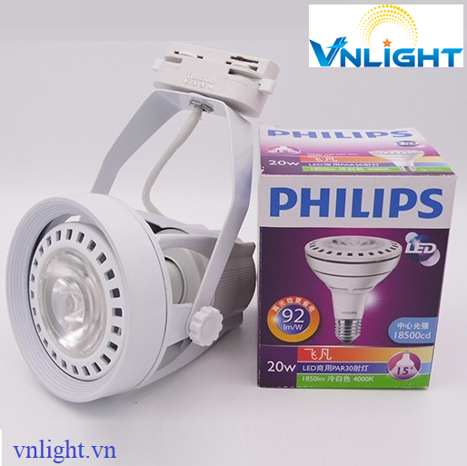 Đèn rọi thanh ray Philips PAR 20W 1800LM 15D 36D 