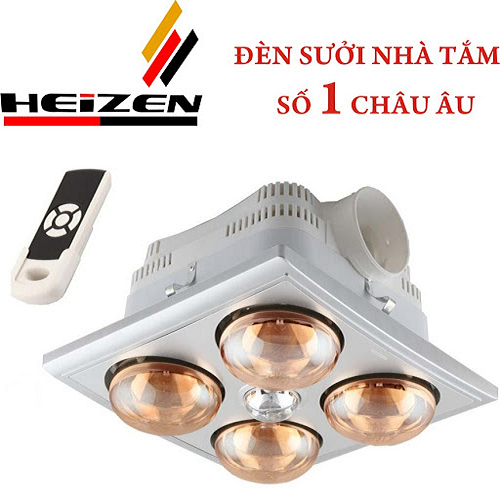 Đèn sưởi 4 bóng Heizen âm trần HE-4BR